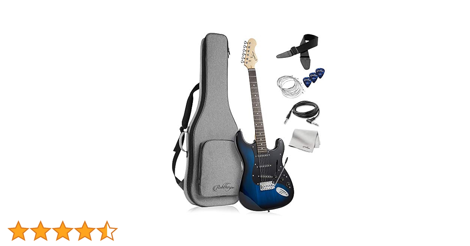 Amazon | Ashthorpe 39インチエレキギター(ブルーブラック